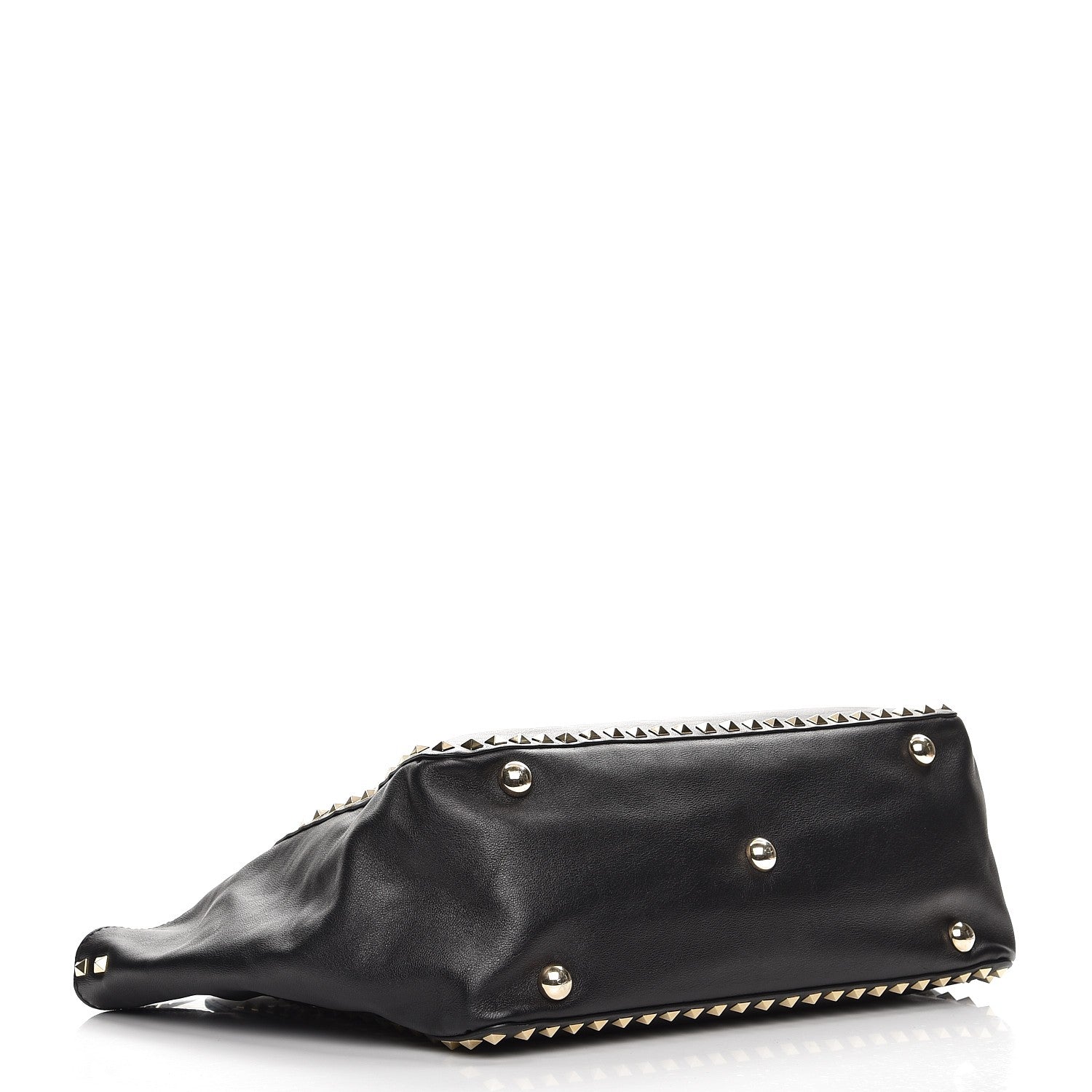Valentino Garavani Vitello Medium Rockstud Tote Black 5 of 10