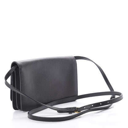 Prada Saffiano Bow Flap Wallet Black 3 of 11