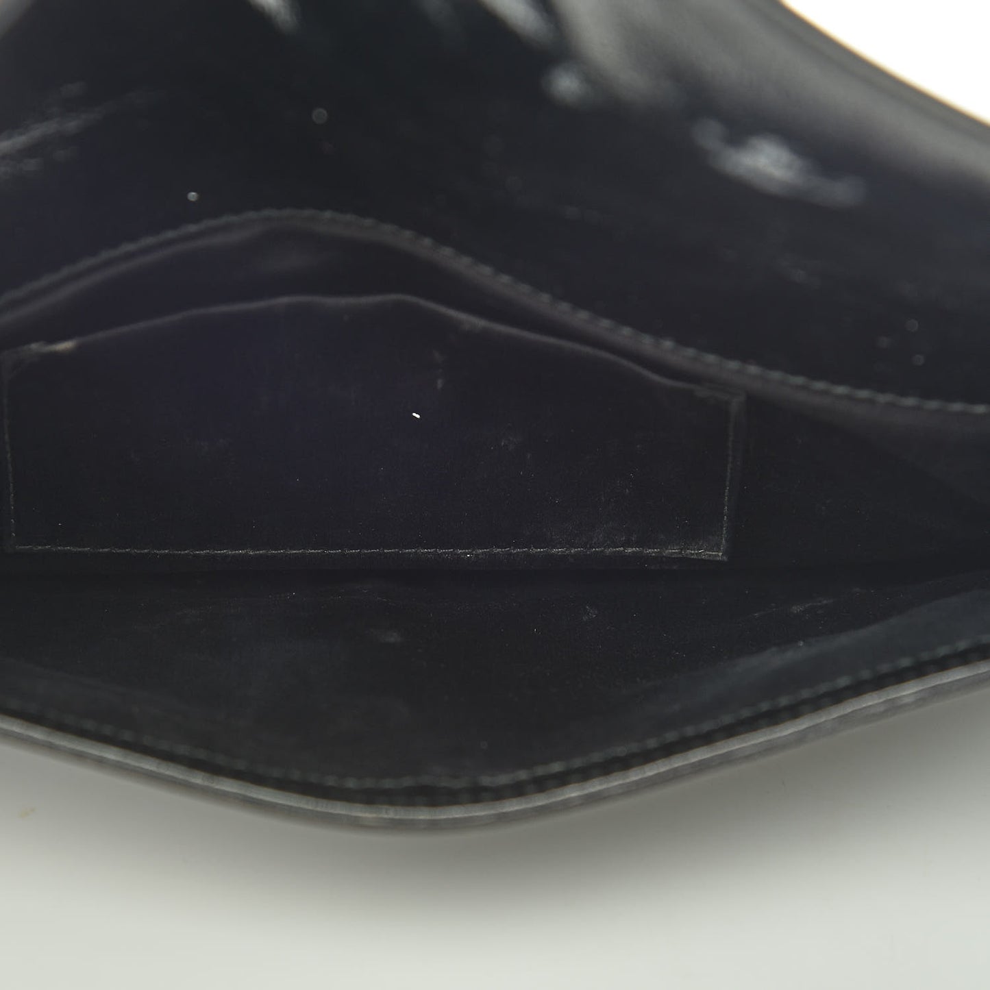 Textured Patent Monogram Small Belle De Jour Clutch Black