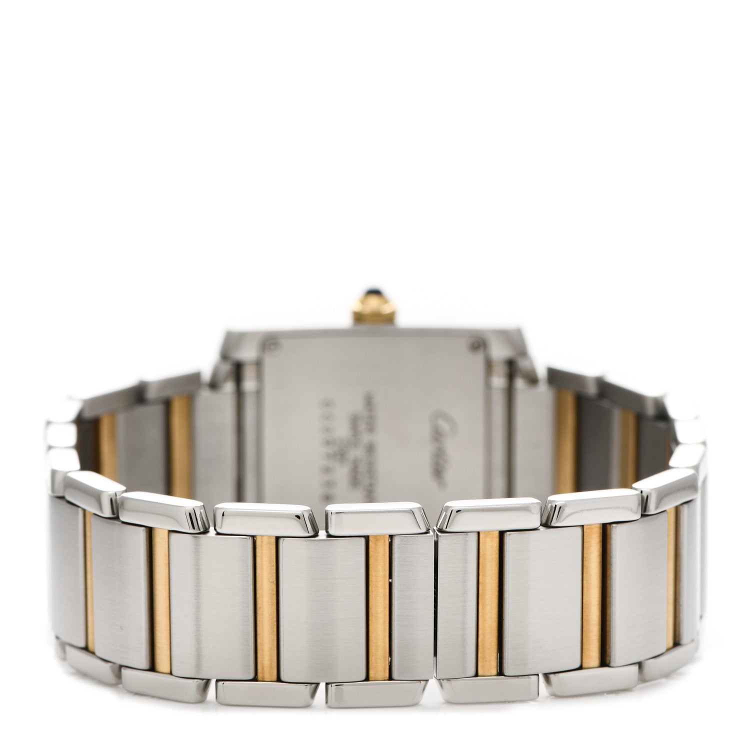 Cartier Stainless Steel 18K Yellow Gold 25mm Tank Francaise Quartz Watch 3 of 4