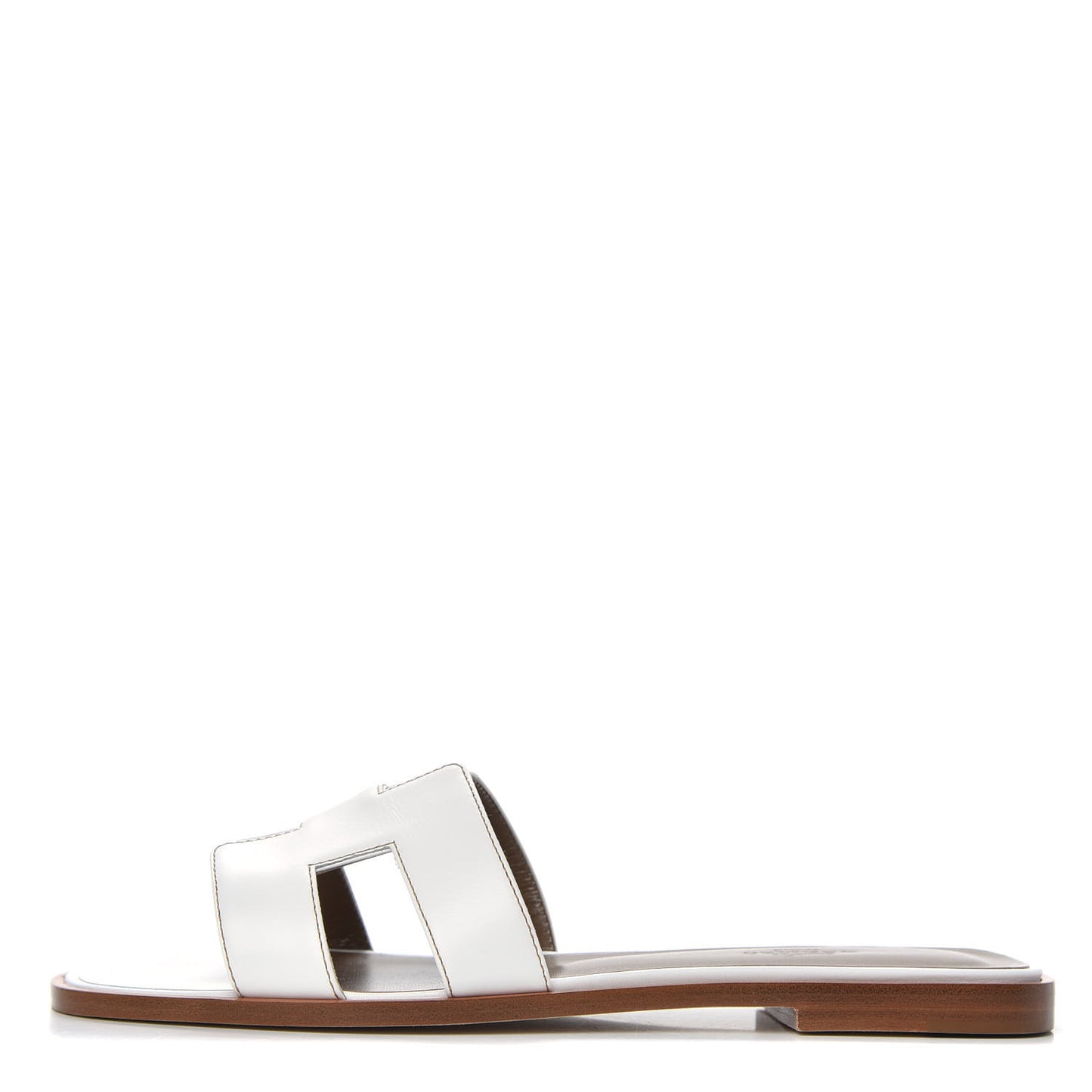 Box Calfskin Oran Sandals 39 White