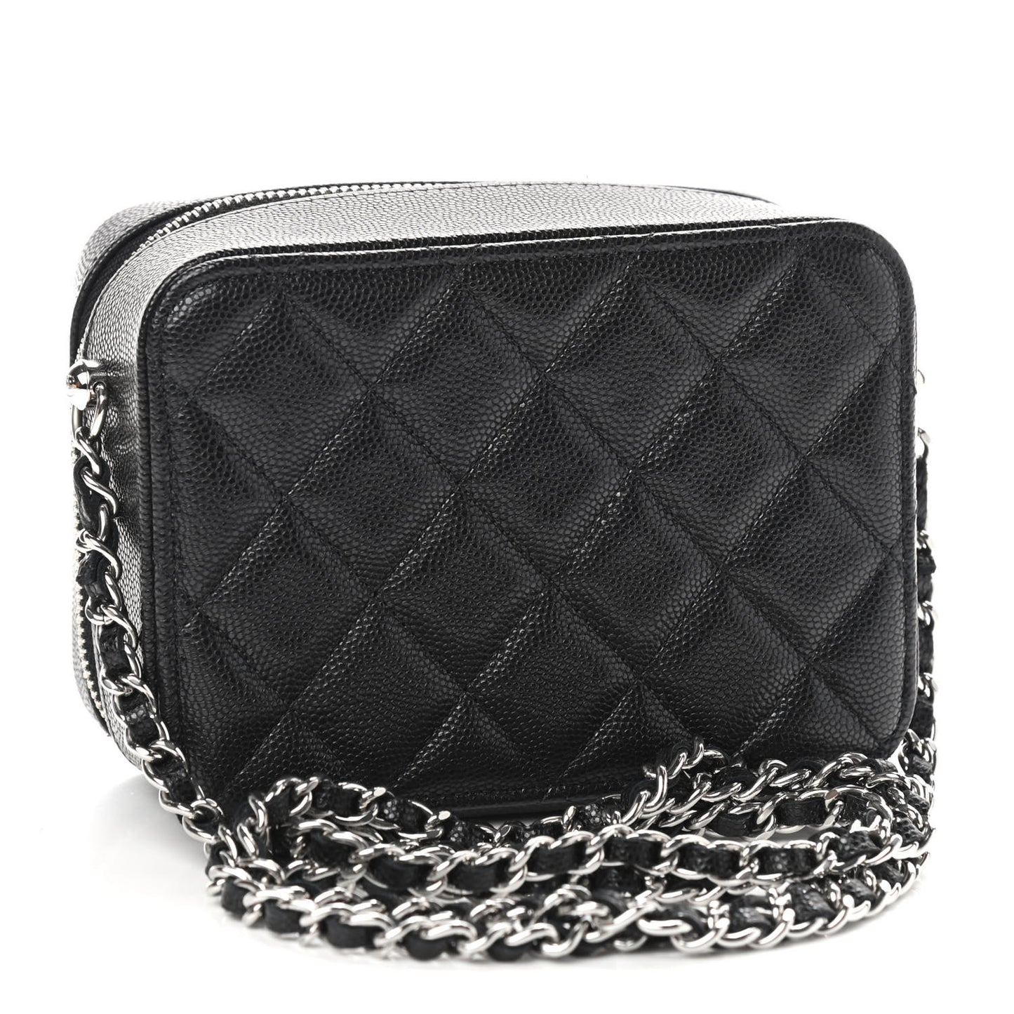 Caviar Quilted Camera Bag Black