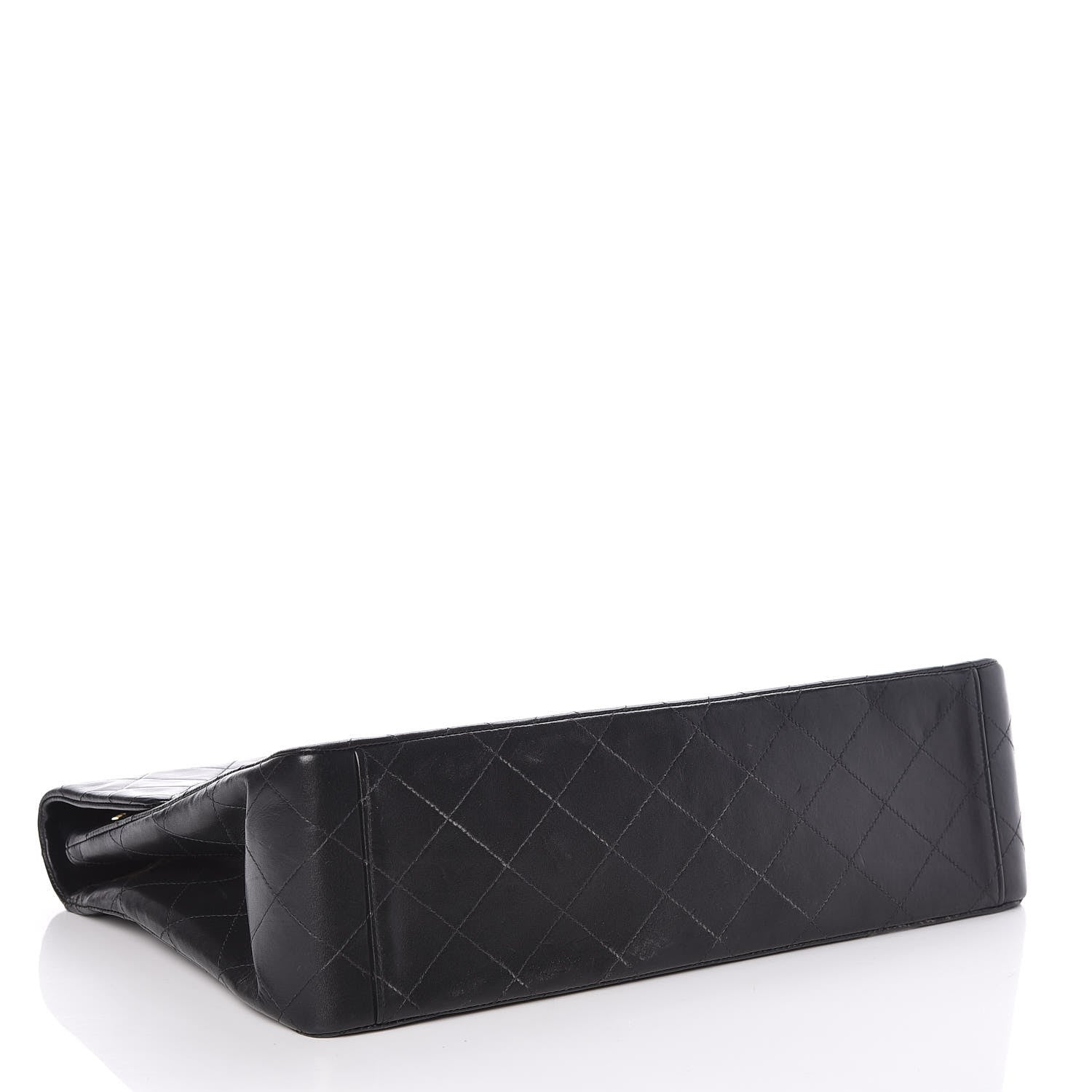 Chanel Lambskin Quilted XL Jumbo Single Flap Black 4 of 17