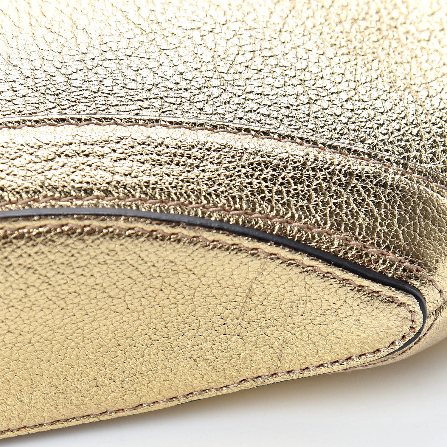 Alexander McQueen Metallic Lambskin De Manta Clutch Light Gold 7 of 7