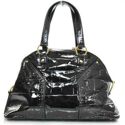 Saint Laurent Patent Croc Muse Black 4 of 8