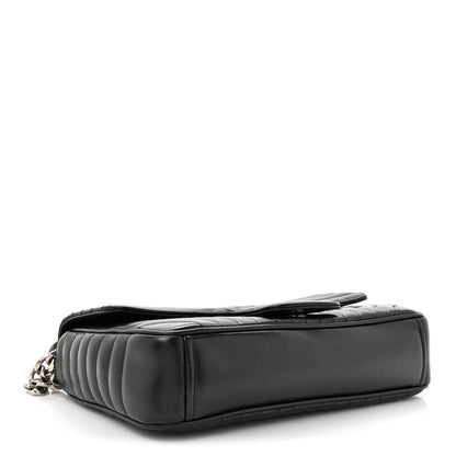 Prada Soft Calfskin Impunture Diagramme Medium Chain Flap Shoulder Bag Black 6 of 25