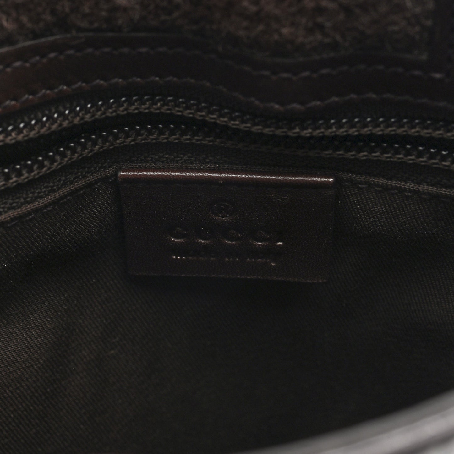 Guccissima Medium Flat Messenger Bag Dark Brown