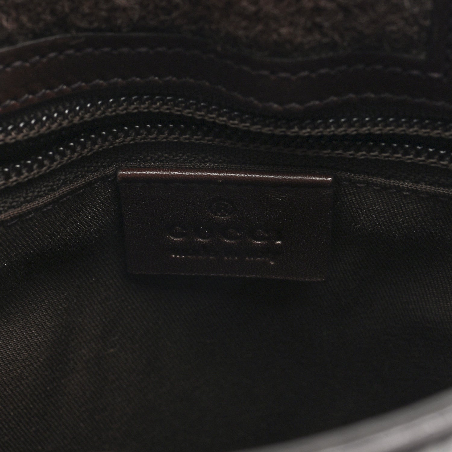 Gucci Guccissima Medium Flat Messenger Bag Dark Brown 6 of 10