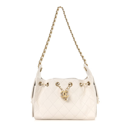 Chanel Caviar Quilted Mini Chanel 25 Handbag White 1 of 21