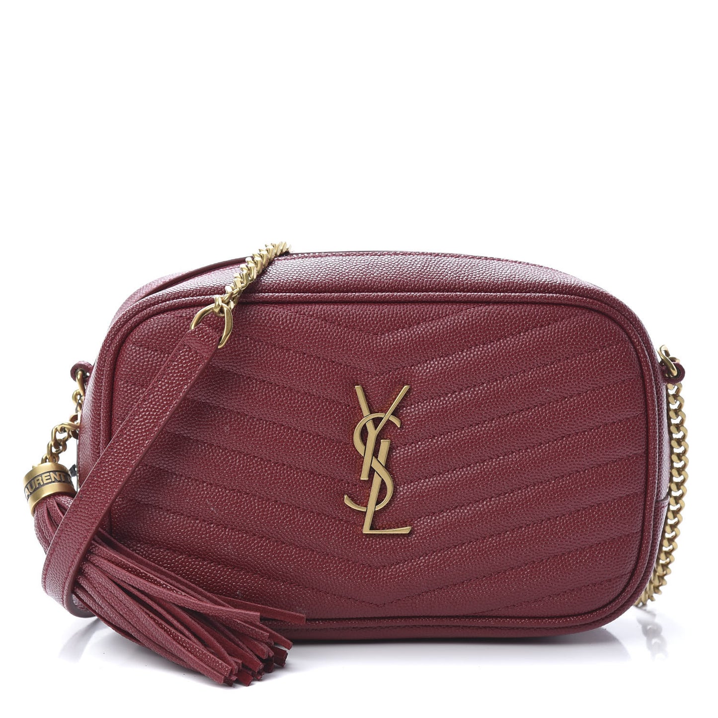 Grain De Poudre Matelasse Monogram Mini Lou Camera Bag Opyum Red