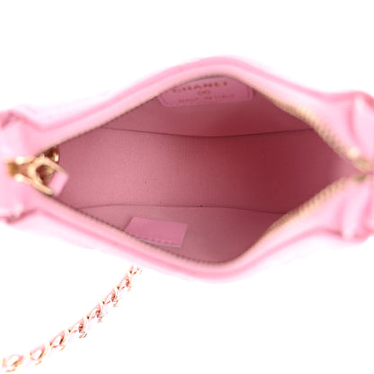 Chanel Lambskin Quilted Mini Chain Around Hobo Pink 5 of 10