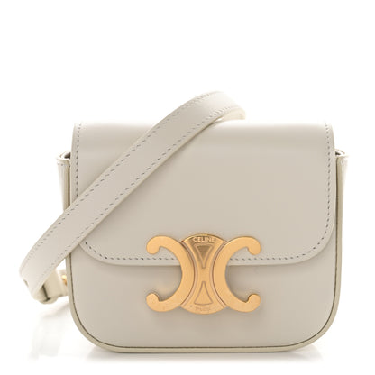 Celine Shiny Calfskin Mini Triomphe Chalk 1 of 8