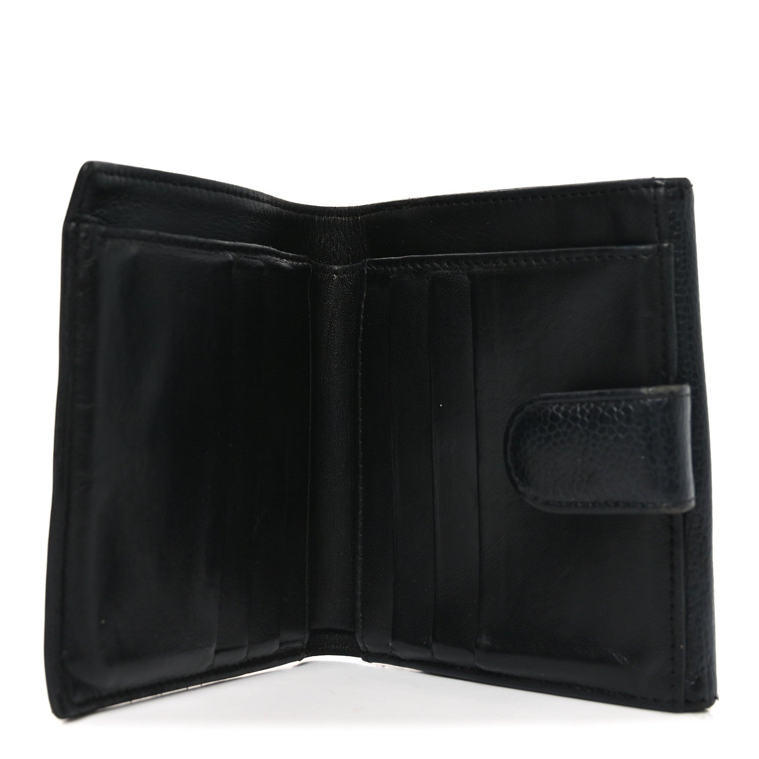 Chanel Caviar Timeless CC Compact French Wallet Black 5 of 9