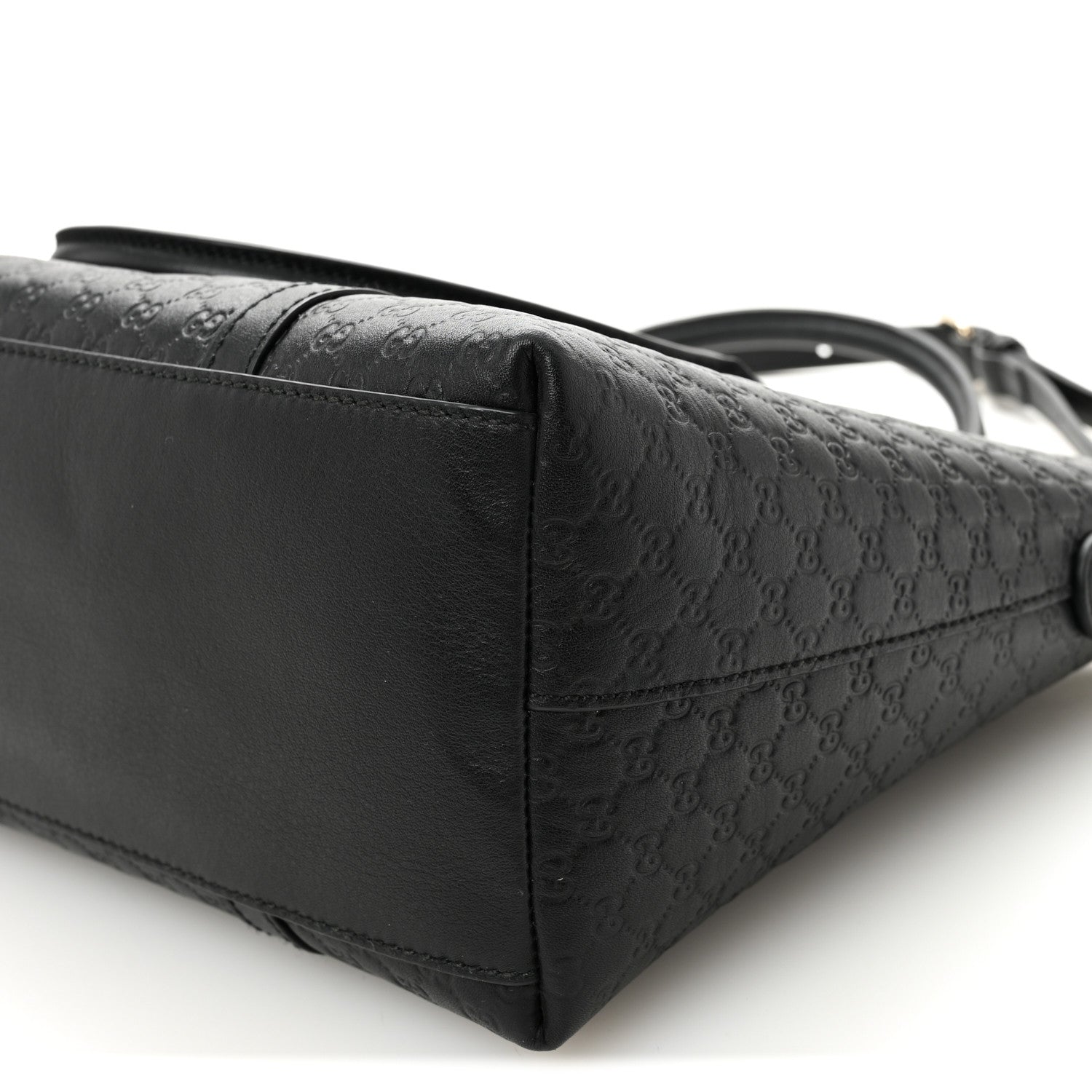 Gucci Soft Microguccissima Small Zippered Satchel Black 1883666