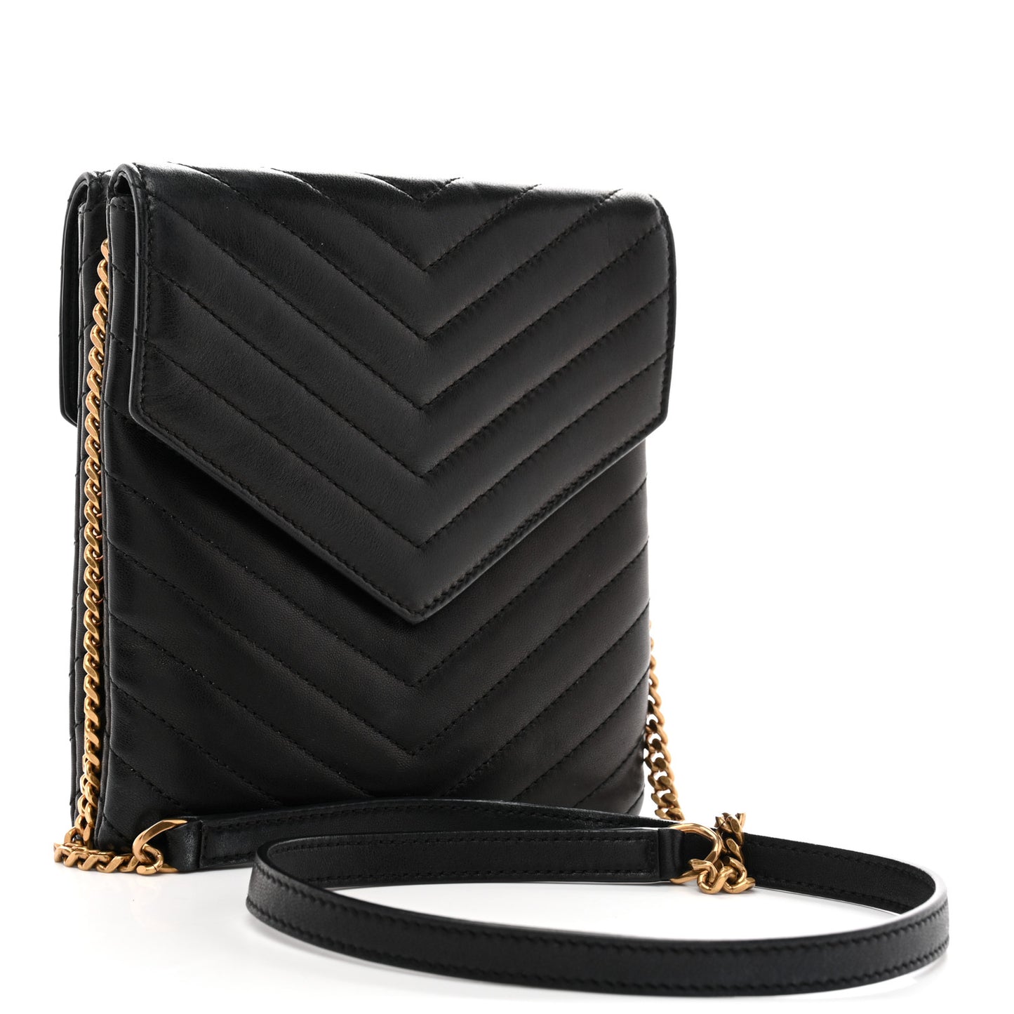 Lambskin Quilted Double Flap Bag Black