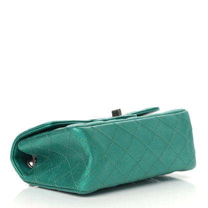 Chanel Metallic Sheepskin Quilted 2.55 Reissue Mini Flap Green 4 of 11