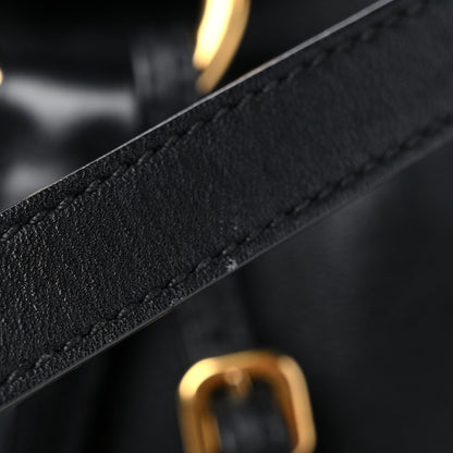 Prada Soft Calfskin Double Zip Shoulder Bag Black 14 of 15