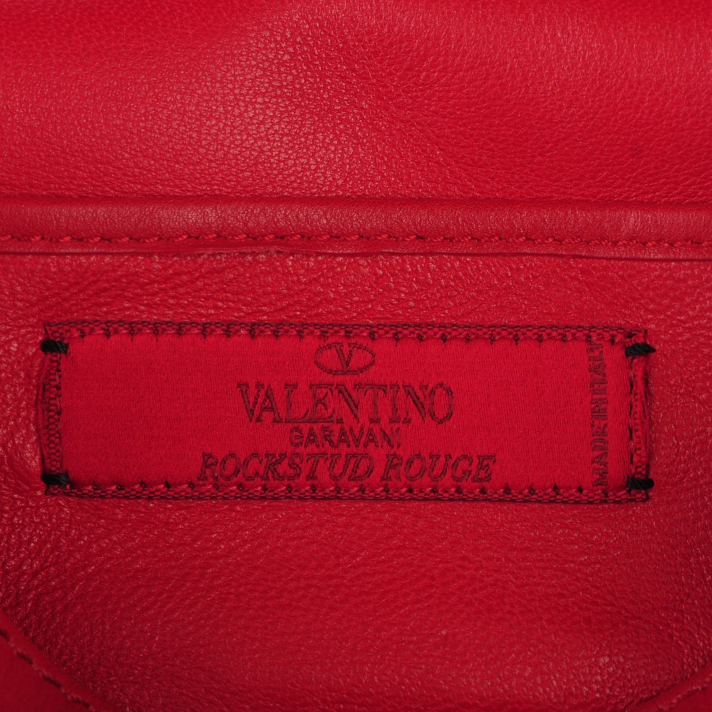 Vitello Monochrome Mini Rockstud Flap Saddle Crossbody Bag Rosso Valentino