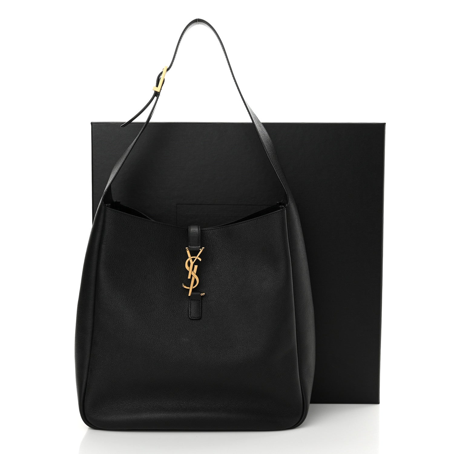 Saint Laurent Supple Calfskin Large Le 5 A 7 Soft Hobo Black 12 of 12