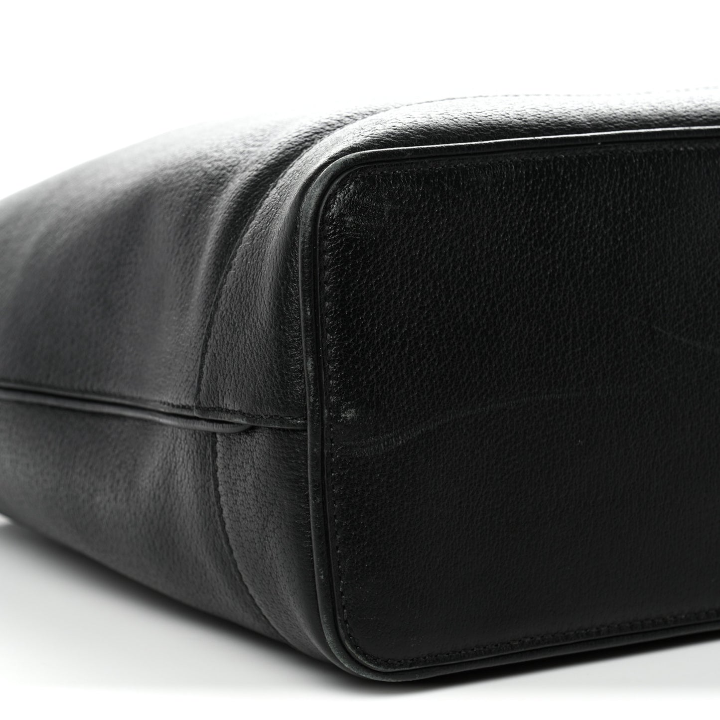 Textured Dollar Calfskin Medium Ophidia Shoulder Tote Bag Black