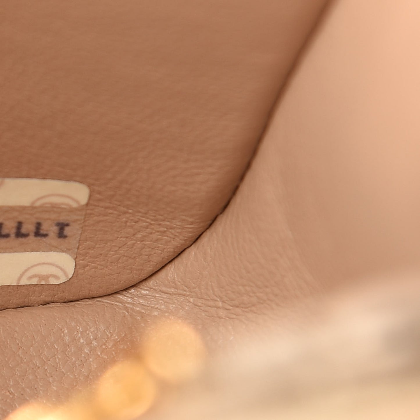 Lambskin Quilted Medium Single Flap Beige