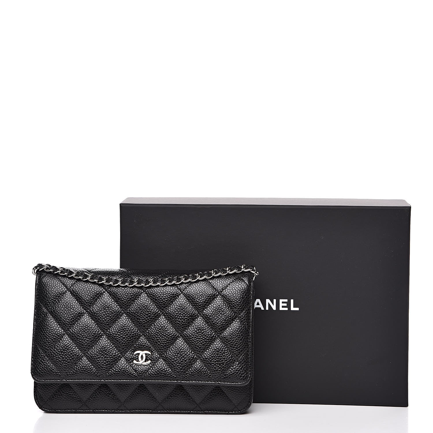 Chanel Caviar Quilted Wallet On Chain WOC Black 11 of 11