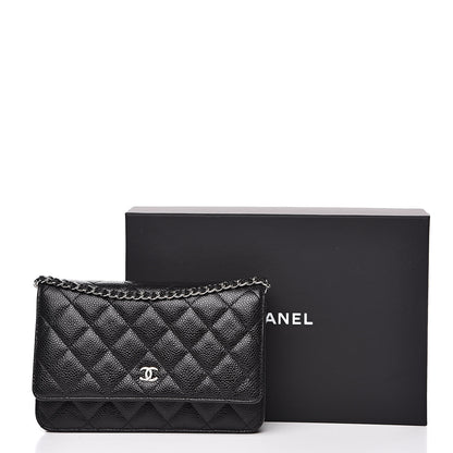 Chanel Caviar Quilted Wallet On Chain WOC Black 11 of 11