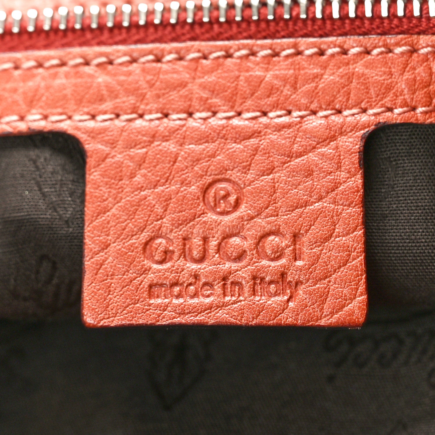 Gucci Monogram Medium Bamboo Bar Tote Coral 6 of 11