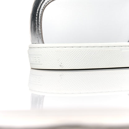 Hermes Nappa Womens Avantage Sneakers 37.5 White Argent 7 of 10