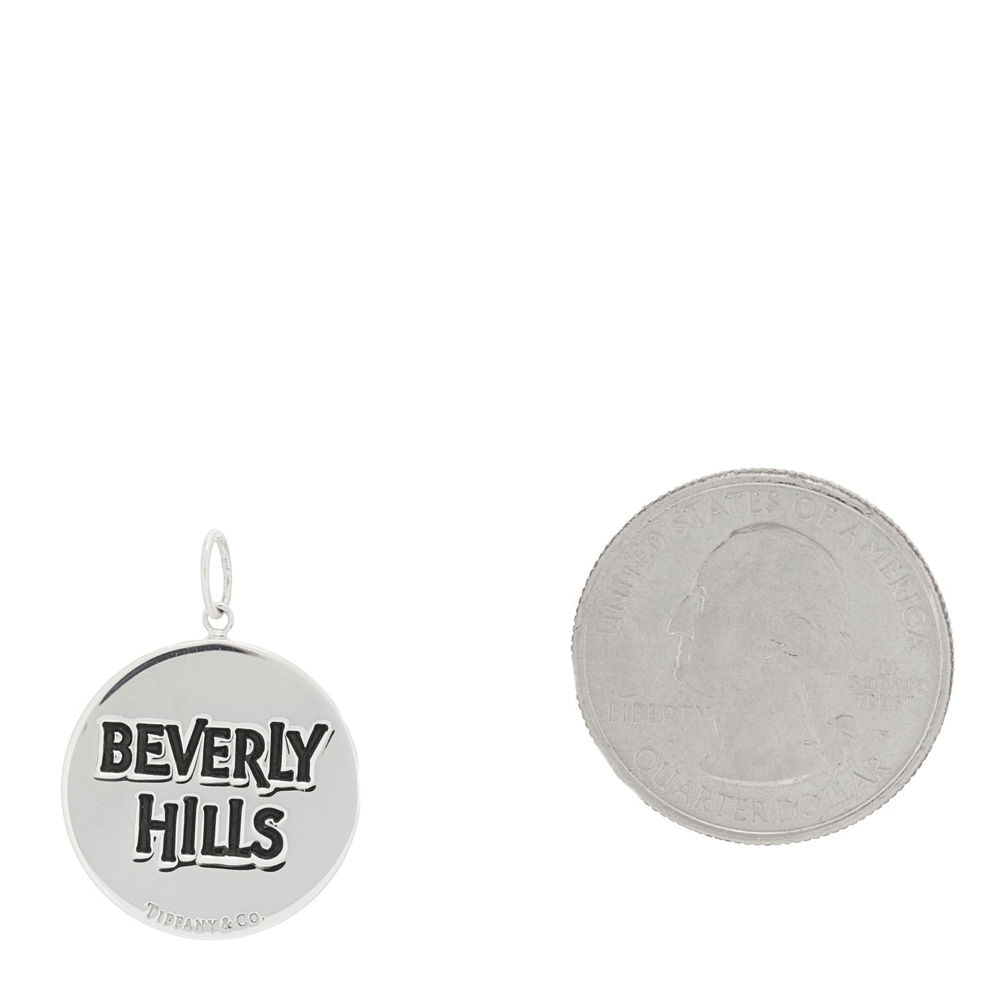 Sterling Silver Beverly Hills Round Charm
