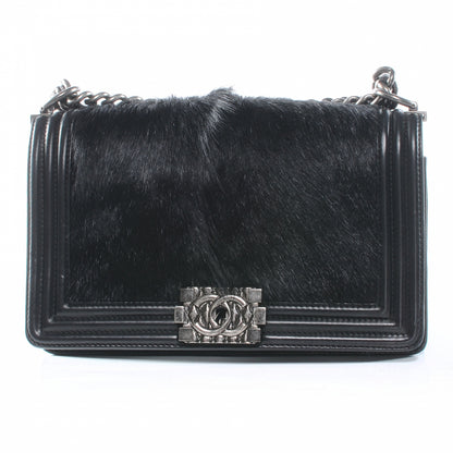 Chanel Goat Hair Medium Celtic Boy Flap Black 1 of 7