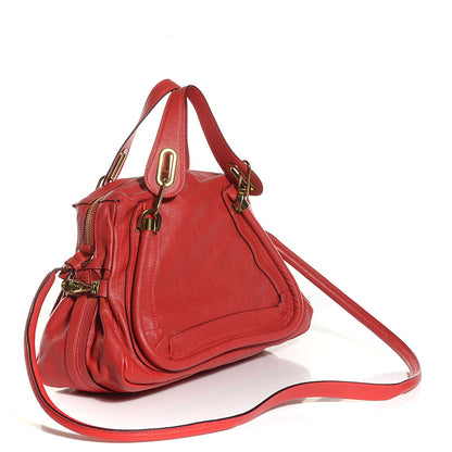 Chloe Calfskin Medium Paraty Paprika Red 3 of 9