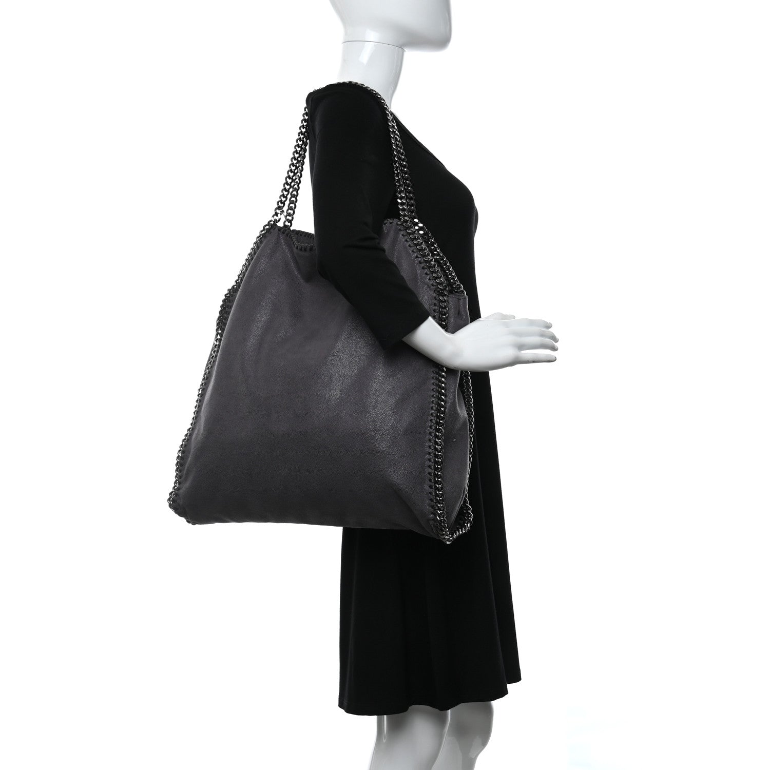 Stella McCartney Shaggy Deer Big Falabella Tote Bark 2 of 9