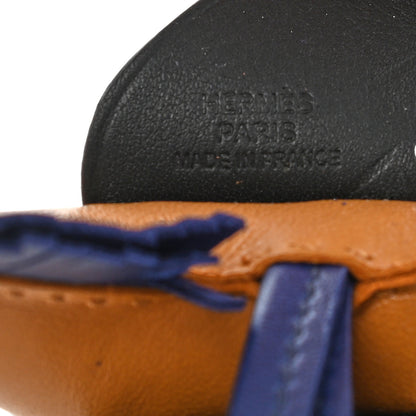 Hermes Milo Lambskin Grigri Rodeo Pegase Horse Bag Charm PM Sesame Black Bleu Saphir 3 of 4