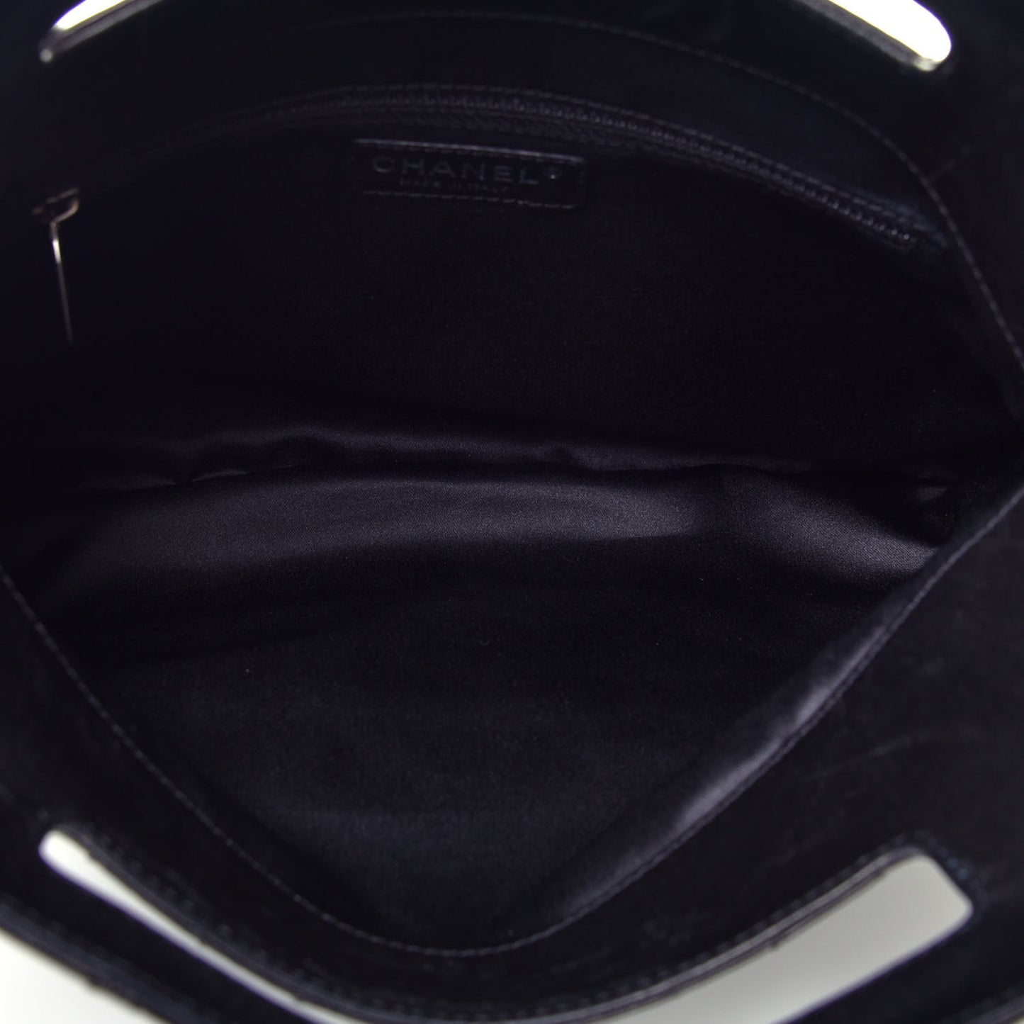 Lambskin Diamond Stitch Convertible Clutch Black