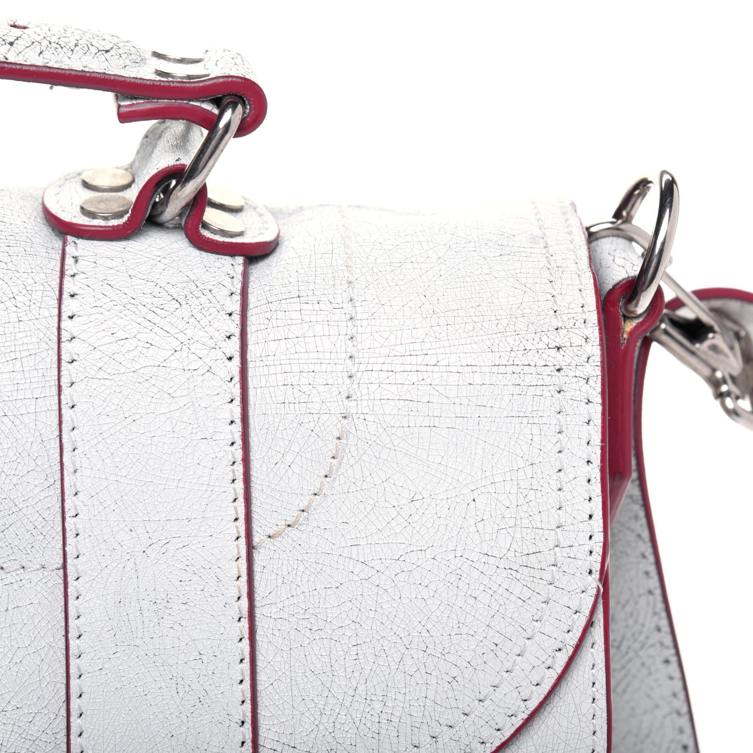 Proenza Schouler Crackle Calfskin PS1 Medium Satchel White 22 of 24