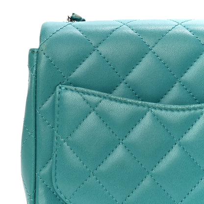 Chanel Lambskin Quilted Mini Square Flap Turquoise 12 of 14