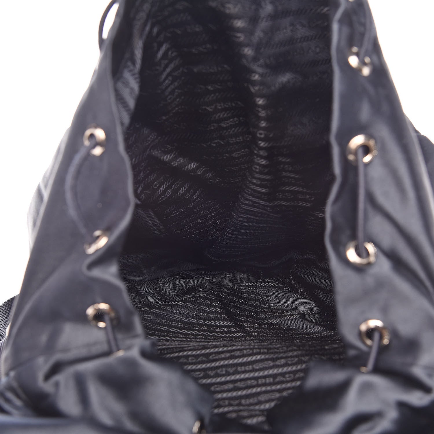 Prada Satin Double Buckle Backpack Dark Blue 5 of 11