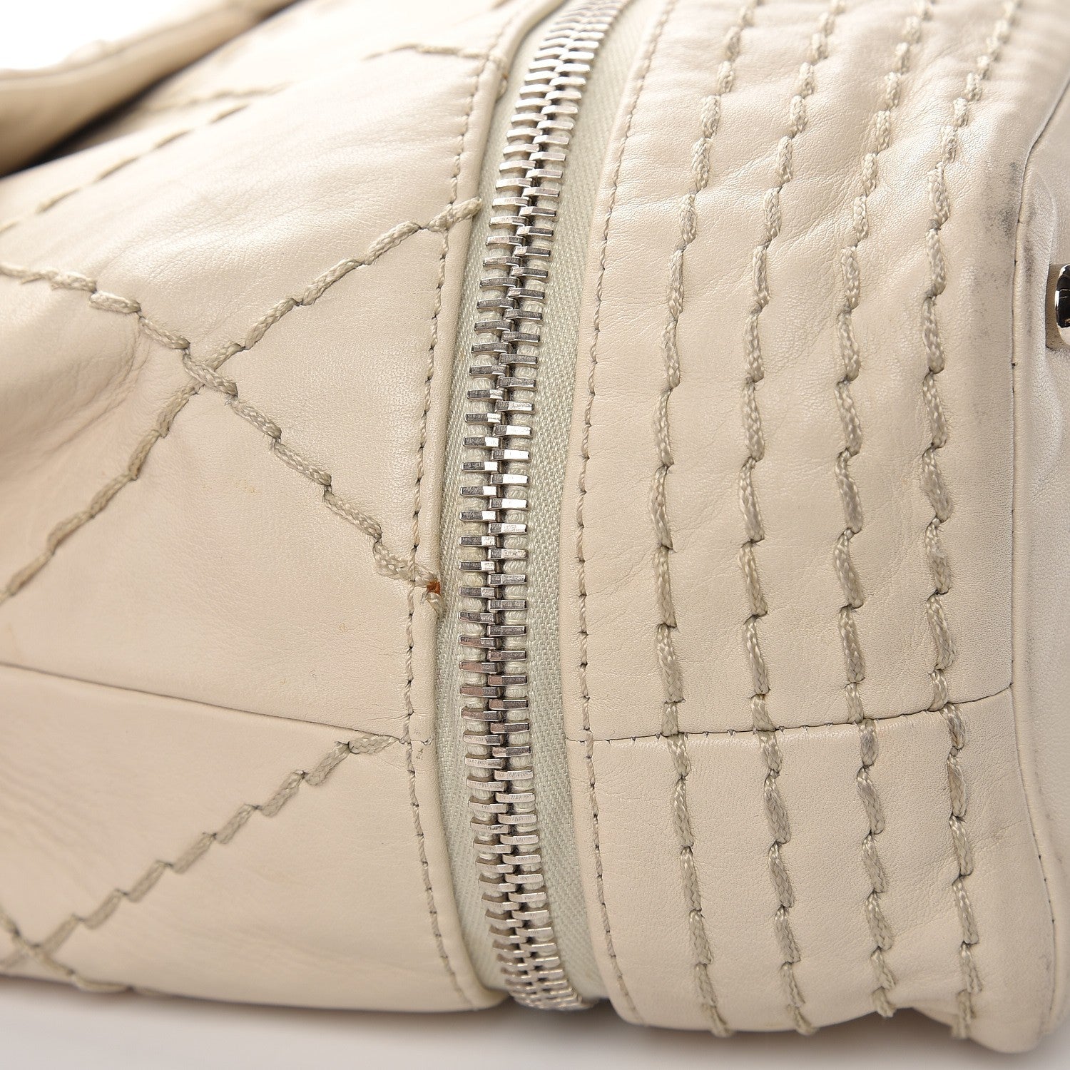 Chanel Calfskin Stitched Large Expandable Flap Bag White 15 of 19