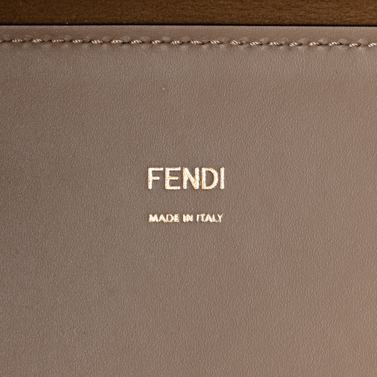 Fendi Vitello King Plexiglass Logo Embossed Medium Fendi Sunshine Shopper Tote Tortora 6 of 10