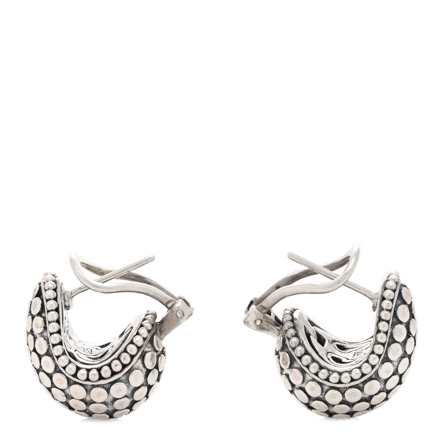John Hardy Sterling Silver Buddha Belly Dot Earrings 3 of 4