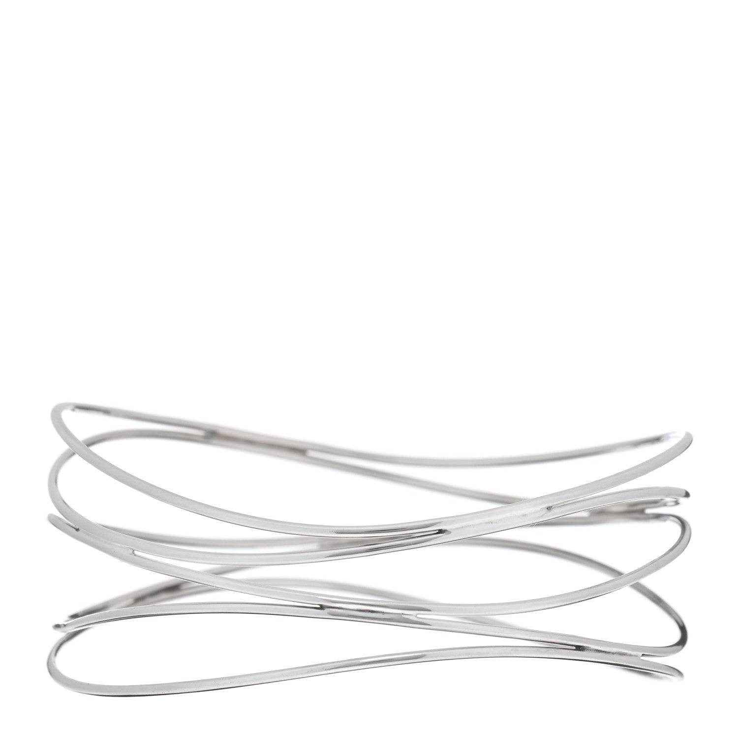 Tiffany Sterling Silver Elsa Peretti Five Row Wave Bracelet 2 of 3