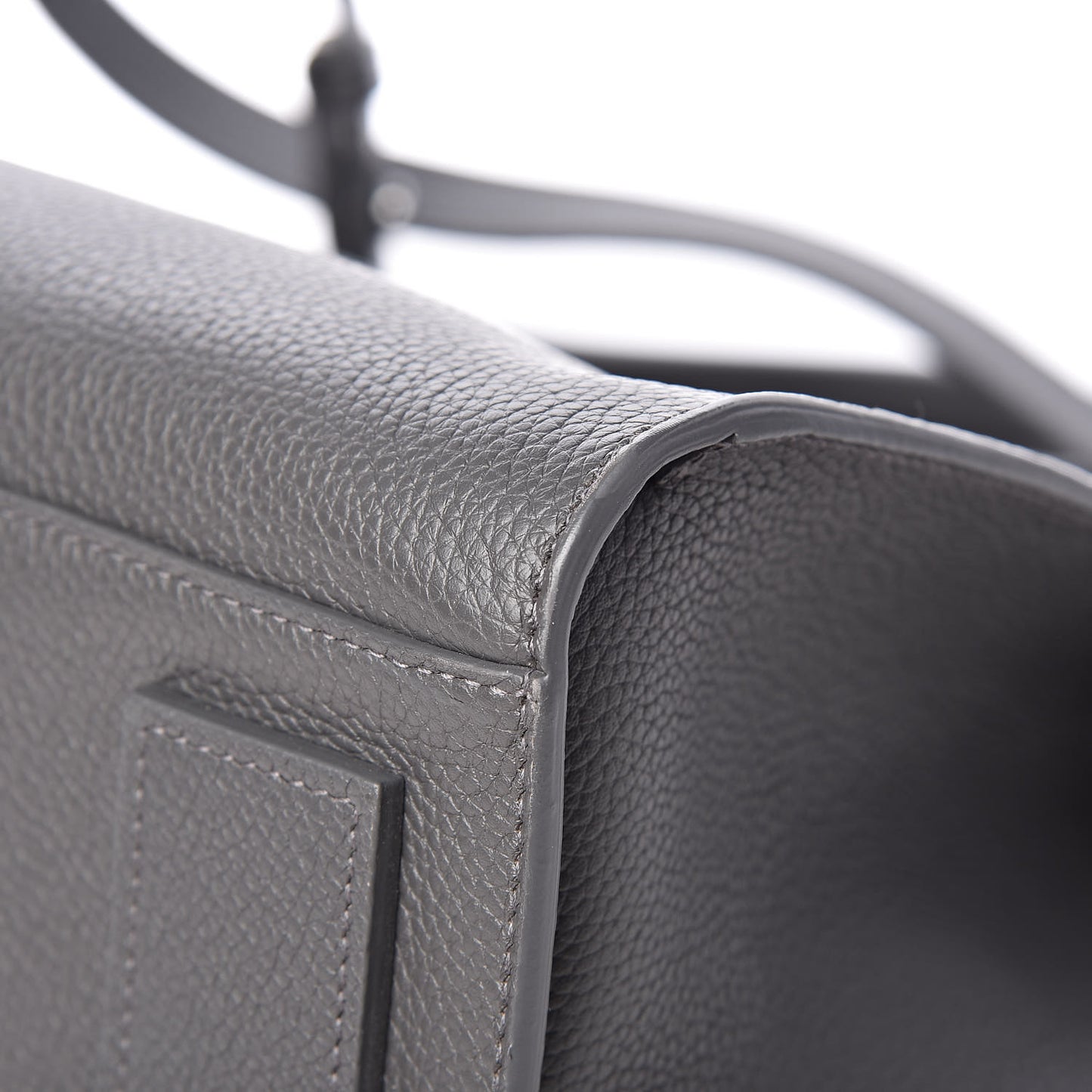 Grained Calfskin Small Supple Sac De Jour Grey