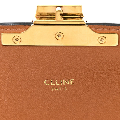 Celine Triomphe Canvas Calfskin Medium Triomphe Bag Tan 6 of 10