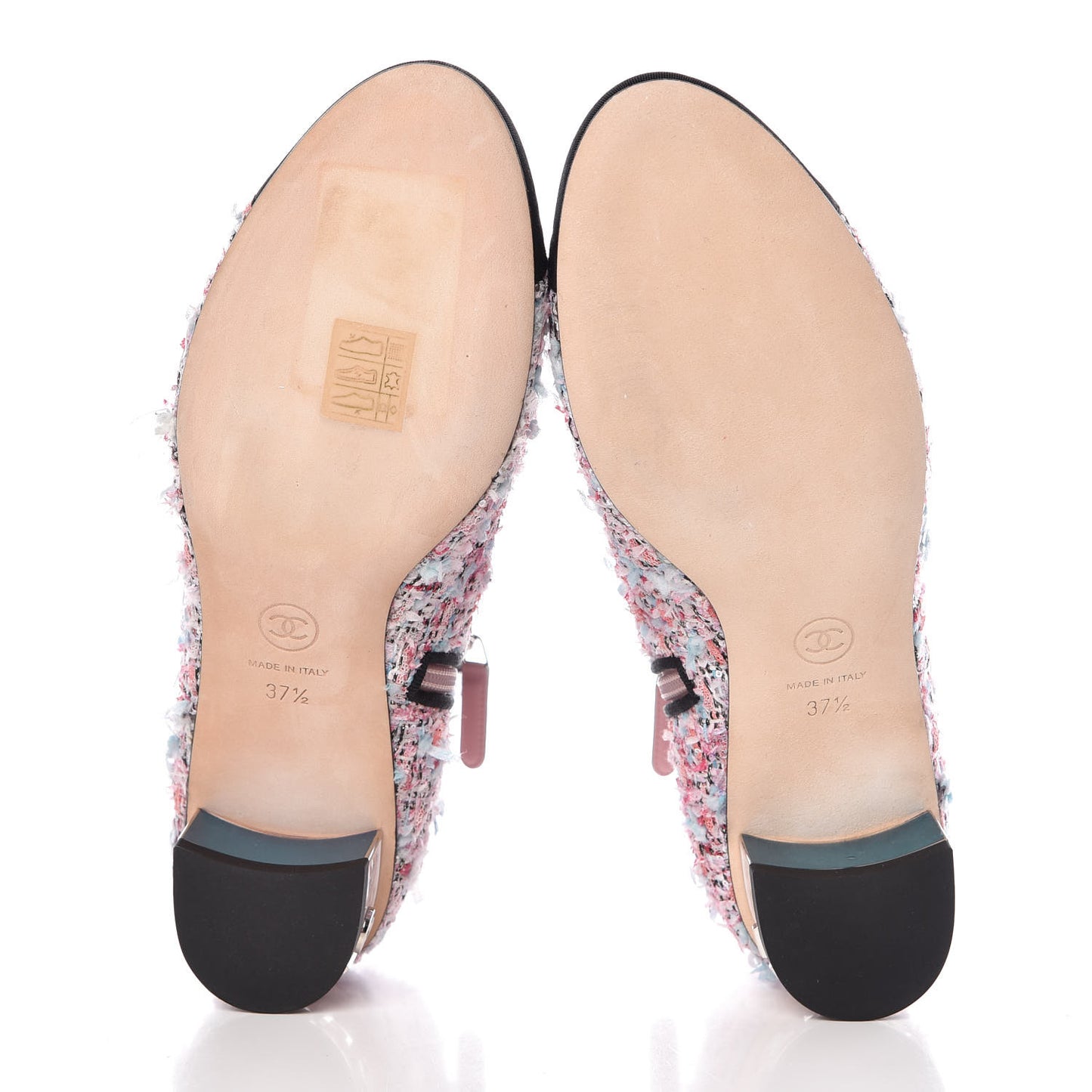 Tweed Cap Toe CC Short Boots 37.5 Pink