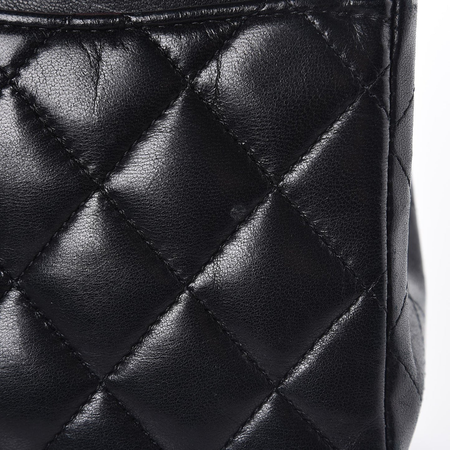 Lambskin Quilted Small Double Flap Black