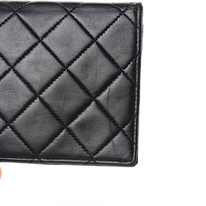Chanel Lambskin Quilted Long Wallet Black 7 of 9