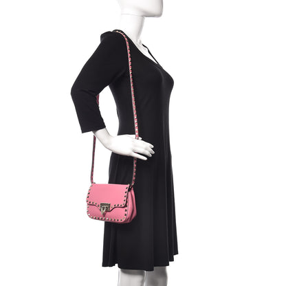 Valentino Garavani Vitello Mini Rockstud Flap Saddle Crossbody Bag Ninphea 2 of 10