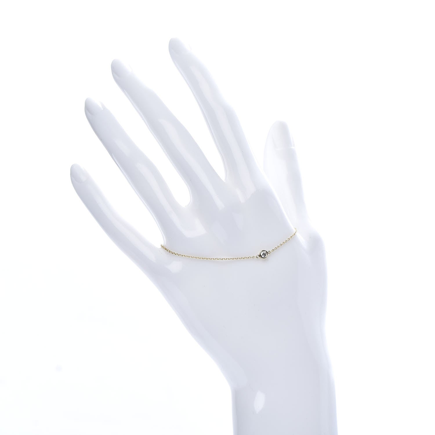 Tiffany 18K Yellow Gold Diamond .08ct Elsa Peretti Diamonds by the Yard Bracelet 2 of 5