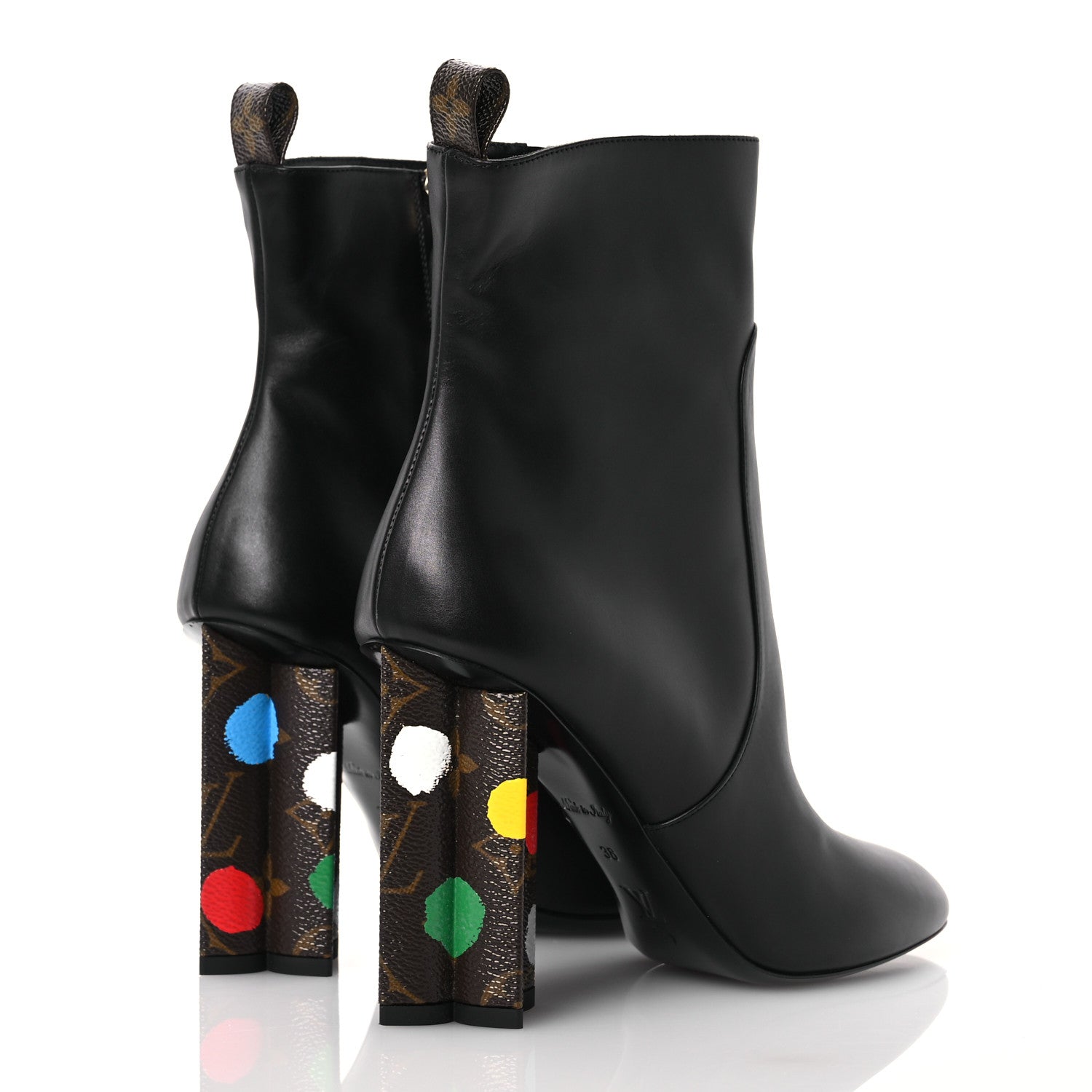 Louis Vuitton LV X YK Calfskin Monogram Silhouette Ankle Boots 38 Black 4 of 16